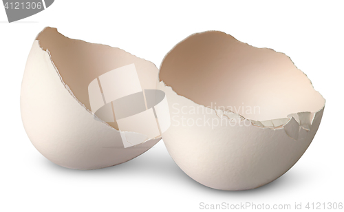 Image of Two halves from crashed egg