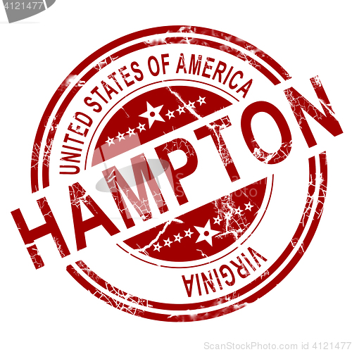 Image of Hampton Virginia stamp with white background