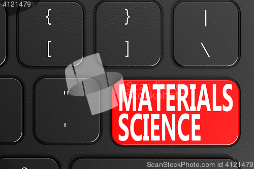 Image of Materials Science on black keyboard
