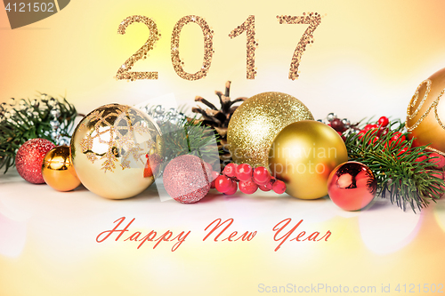 Image of Gold Christmas balls