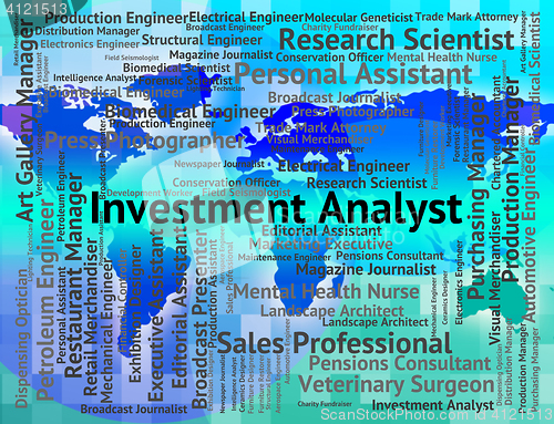 Image of Investment Analyst Represents Career Invested And Occupation