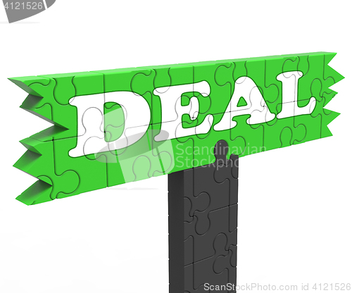 Image of Deal Means Bargain Promotion Or Agreement