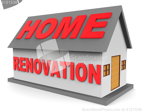 Image of Home Renovation Shows Real Estate And House 3d Rendering