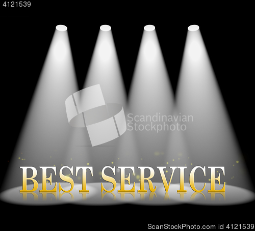 Image of Best Service Represents Help Desk And Advice