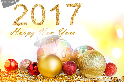 Image of Gold Christmas balls