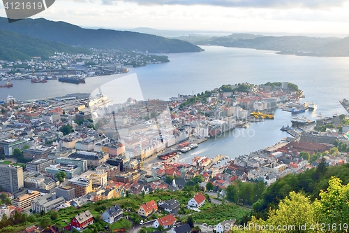 Image of Bergen view from Floyen