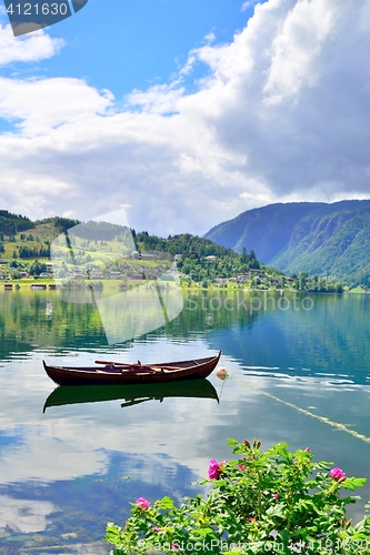 Image of Rowboat in Ulvik, Norway.