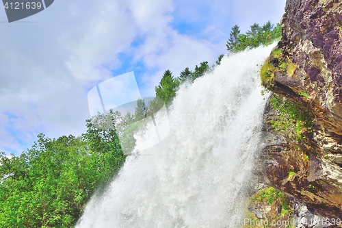 Image of Steinsdalsfossen waterfall closeup