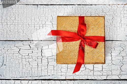 Image of Gift box with red ribbon