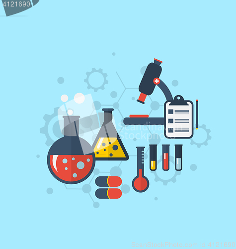 Image of Template for showing various tests being conducted in laboratory