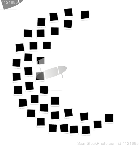 Image of Set photo frame creative shape moon