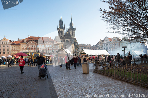 Image of Christmas market at Old Town Square in Prague