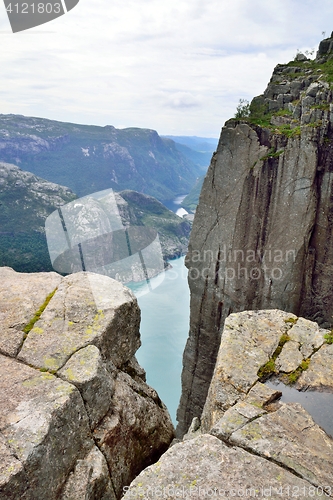 Image of Norway fjord: a view from the pupit rock