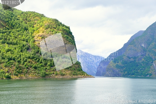 Image of Naeroyfjord in Norway. Unesco World Heritage site.