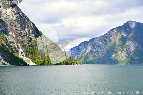 Image of Naeroyfjord in Norway. Unesco World Heritage site.