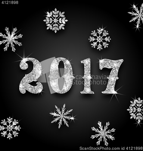 Image of Silver Magic Background for Happy New Year 2017