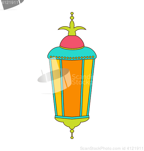 Image of Arabic Colorful Lamp for Ramadan Kareem