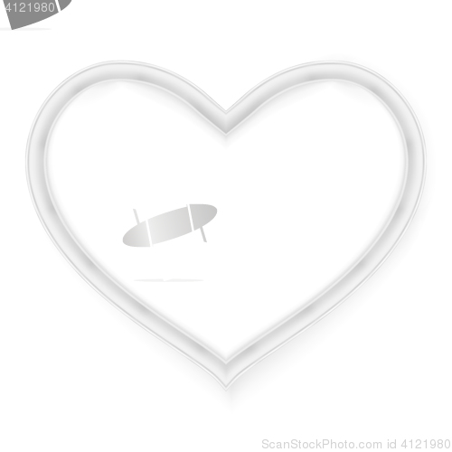 Image of Picture frame heart shape. EPS 10