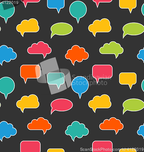 Image of Seamless Texture with Blank Speech Bubbles