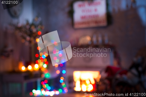 Image of The blurred Christmas and New Year interior