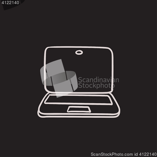 Image of Laptop sketch icon.