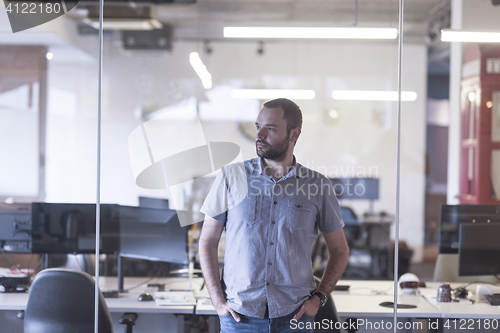 Image of business man at modern  office