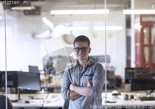 Image of business man at modern  office