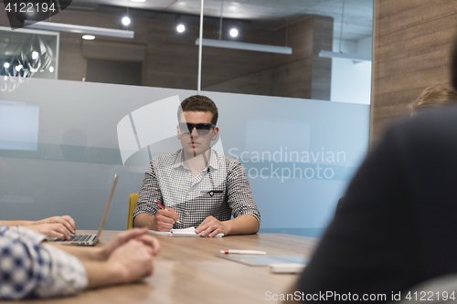 Image of startup business team on meeting