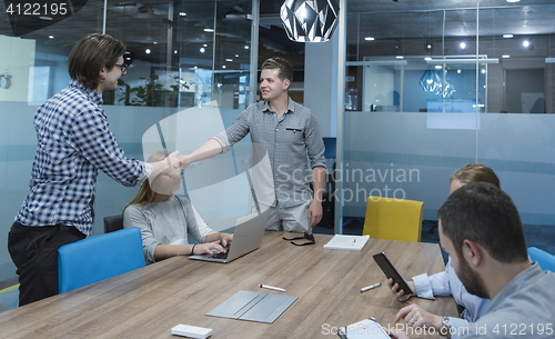 Image of start up business people  handshake