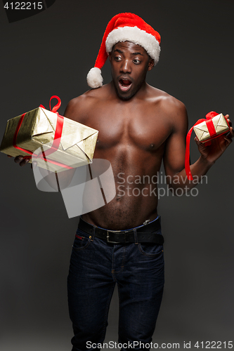 Image of The black man happy expression