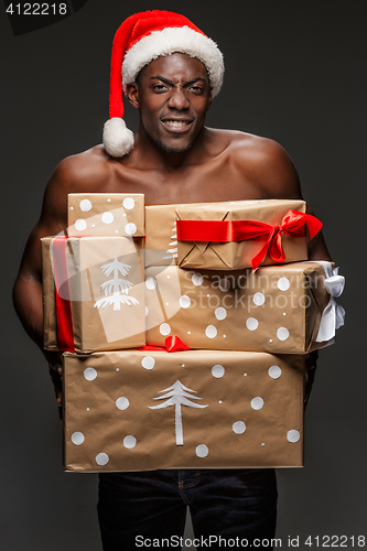Image of The black man happy expression