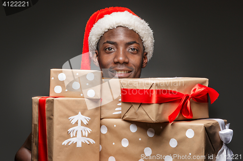 Image of The black man happy expression