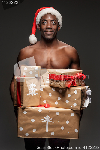 Image of The black man happy expression