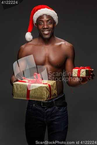 Image of The black man happy expression