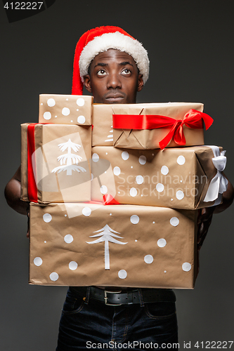 Image of The black man happy expression