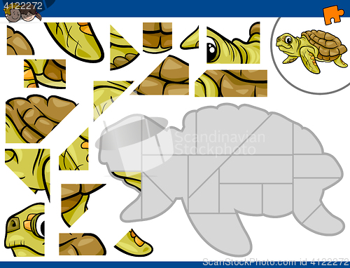 Image of jigsaw puzzle with turtle