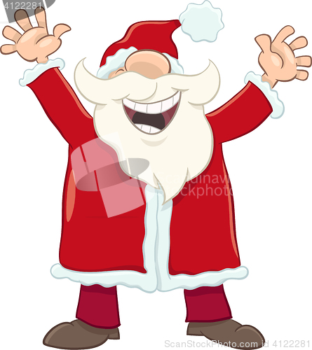 Image of happy santa cartoon