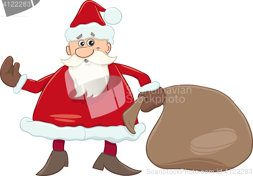 Image of santa with sack illustration