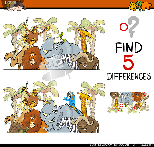 Image of differences activity for kids