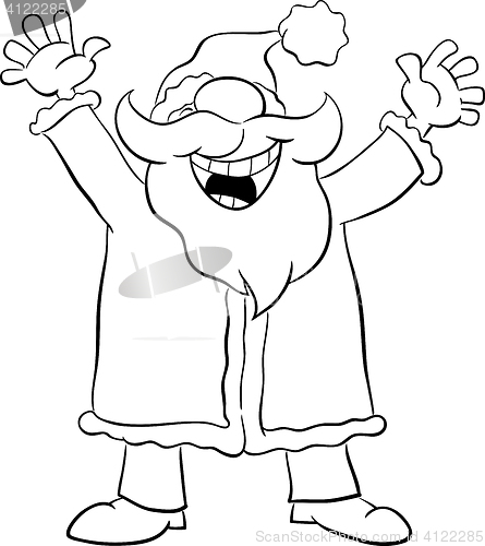 Image of happy santa coloring book