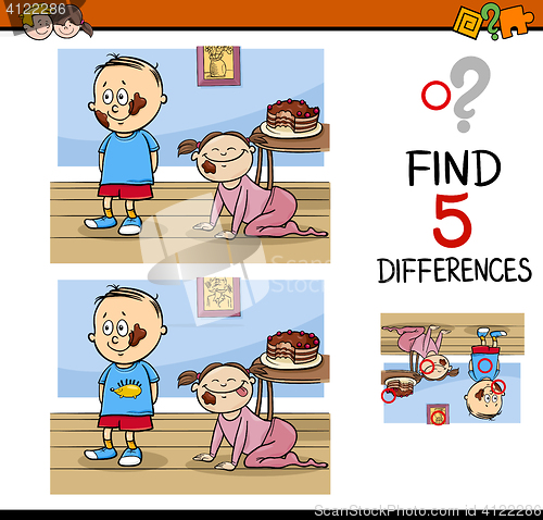 Image of differences task for kids