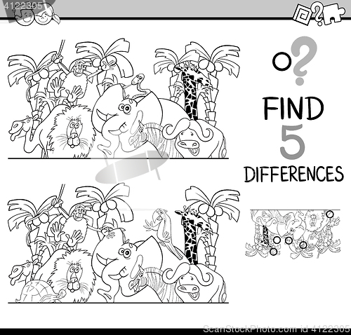 Image of differences task for coloring