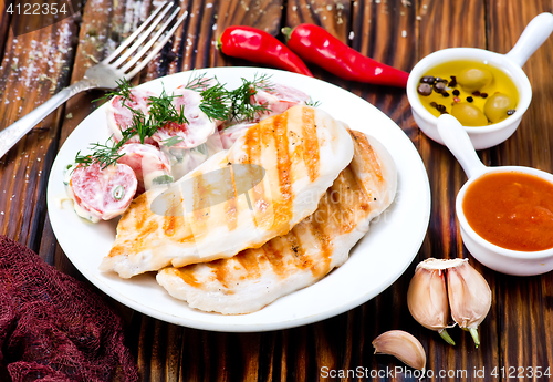 Image of fried chicken breast