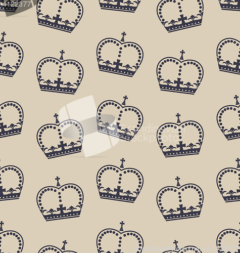 Image of Seamless Wallpaper Representing the Crown of the British Royal Family