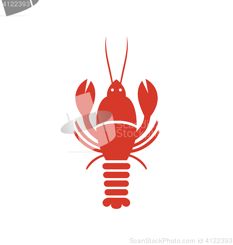 Image of Crayfish Icon in Minimal Style