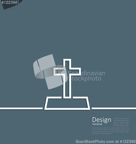 Image of Logo of gravestone in minimal flat style line