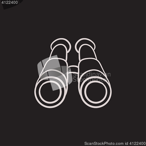 Image of Binoculars sketch icon.