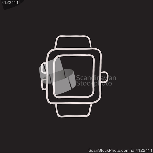 Image of Smartwatch sketch icon.