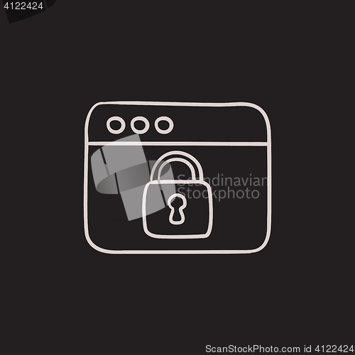 Image of Security browser sketch icon.