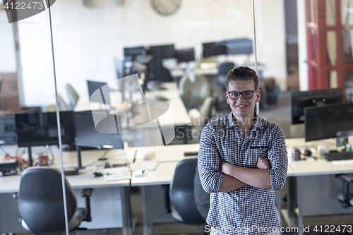 Image of business man at modern  office